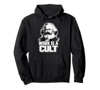 “Work IS A Cult”, Karl Marx, Comunismo, Marx Felpa con Cappuccio