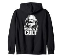 “Work IS A Cult”, Karl Marx, Comunismo, Marx Felpa con Cappuccio