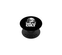 “WORK IS A CULT”, Karl Marx, Comunismo, Marx PopSockets PopGrip Adesivo