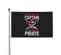 Work Like A Captain Play Like A Pirate Bandiera Bandiera Pace Robuste Decorazioni Da Esterno Resistente Alle Intemperie Per Estate La Casa All'Aperto 3X5 Ft