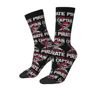 Work Like A Captain Play Like A Pirate Unisex Work Socks Comodi Calze Trekking Morbido Calze Running Per Basket Uso Quotidiano Estivi