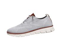 Work Shoes for Men, Lightweight Comfortable Dress Shoes for Office, Travel & Business Casual Settings (Light Gray,43)