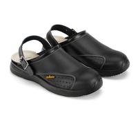 EUROROUTIER Work Slipper, Ciabatta in Pelle con Cinturino Girevole e Fibbia in Metallo (Numeric_39)
