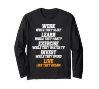 Work While They Sleep Dire Motivazione Obiettivi Il Succes Maglia a Manica