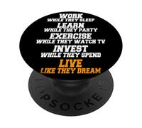 Work While They Sleep Dire Motivazione Obiettivi Il Succes PopSockets PopGrip Adesivo