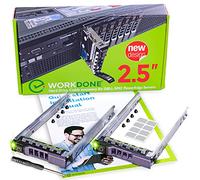 WorkDone 2 pezzi - Vassoio caddy da 2,5 pollici per disco rigido, Compatibile con PowerEdge Dell - R320 R420 T420 T620 R620 R720 R920 G176J - Adattatore hot plug a slitta - Configurazione semplice