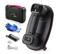 WORKEASE Sollevatore vuoto a batteria per vetro, piastrelle, capacità massima di peso di 300 kg/660LBS, base da 10 pollici con indicatore LED, batteria da 4000 mAh, tipo C su