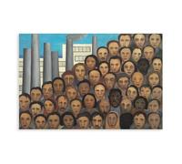 Workers by Tarsila Do Amaral Poster per l'estetica della stanza, poster artistico da parete su tela e stampa senza cornice, 30,5 x 45,7 cm
