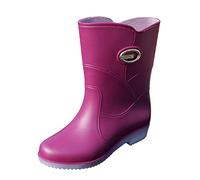 Working Custom Stivali di gomma da uomo in PVC stivali da pioggia scarpe da donna, Lilla, 37 EU