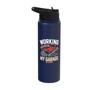 Working From Home My Garage My Office Stainless Steel Insulated Water Bottle