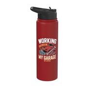 Working From Home My Garage My Office Stainless Steel Insulated Water Bottle