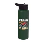 Working From Home My Garage My Office Stainless Steel Insulated Water Bottle
