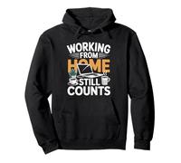 Working from Home Still Counts Divertente Ufficio Design Felpa con Cappuccio