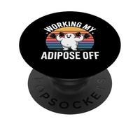 Working My Adipose Off Fitness Diet Gym Weight |- PopSockets PopGrip Adesivo