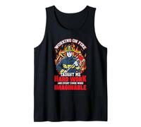 Working On Fire Fireman Firefighter Funny Firefighters Lover Canotta