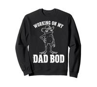 Working On My Dad Bod Funny Frog Cowboy Dad Humor Felpa