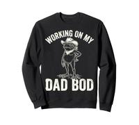 Working On My Dad Bod Funny Frog Cowboy Dad Humor Felpa