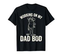 Working On My Dad Bod Funny Frog Cowboy Dad Humor Maglietta