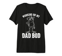 Working On My Dad Bod Funny Frog Cowboy Dad Humor Maglietta Premium