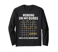 Working On My Quads Algebra Math Teacher Educational Maglia a Manica