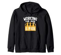 Working On My Six Pack Gym And Team Drinking Beer Lover Felpa con Cappuccio