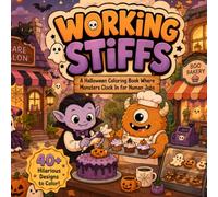 Working Stiffs: A Halloween Coloring Book for Kids and Adults Featuring Silly Monsters with Everyday Jobs for Laughs and Relaxation