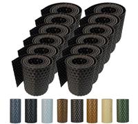 workingHOUSE Recinzione Giardino, Polyrattan, Frangivisto, Protezione per Gli Sguardi Indiscreti, Pannelli per Recinzioni 255 cm x 19 cm (12x Marrone Scuro)