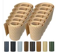 workingHOUSE Recinzione Giardino, Polyrattan, Frangivisto, Protezione per Gli Sguardi Indiscreti, Pannelli per Recinzioni 255 cm x 19 cm (12x Beige)