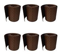 workingHOUSE Rotolo Frangivisto in Polyrattan per Recinzione Esterna - Strisce Resistenti alle Intemperie per Recinzioni, Balconi e Terrazze - Facili da Installare - 255 cm x 19 cm (6x Marrone chiaro)