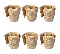 workingHOUSE Rotolo Frangivisto in Polyrattan per Recinzione Esterna - Strisce Resistenti alle Intemperie per Recinzioni, Balconi e Terrazze - Facili da Installare - 255 cm x 19 cm (6x Beige)