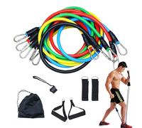 Workout Bands, Yoga Pilates Fitness Equipment Set of 11, Exercise Resistances Bands with Handles for Men and Women, Strength Training Home Gym Equipment
