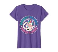 Workout Because Murder Is Wrong Funny Unicorn Gym Fitness Maglietta, Donna, Viola mélange, XL