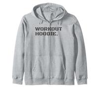 Workout Hoodie. Funny Minimalist Gym Motivation Felpa con Cappuccio