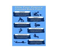 Workplace Wellness Educational Poster Promoting Office Ergonomics Safety and Positive Healthy Habits(Unframed,12X18inch(30X45cm))