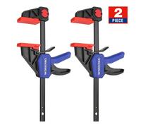 WORKPRO 1-2PC Set di morsetti per barra a cricchetto da 6 pollici/150 mm a sgancio rapido e morsetto/spreader per barra per carichi pesanti con una sola mano per la lavorazione del legno