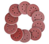 WORKPRO 150 Pezzi Dischi Abrasivi 125mm, Carta Vetrata per Legno con 8 Fori, Grana 60,80,100,120,150,180,240,320,400,600 Carta Abrasiva per Levigatrice Orbitale per legno