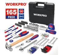 WORKPRO 165 PCS Set di attrezzi per la casa Chiave Cacciavite Pinza Presa Set di attrezzi manuali per la riparazione domestica con cassetta degli attrezzi per il trasporto solido