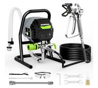 WORKPRO Airless Spruzzatore Vernice da 700W, Spruzzatore Professionale con 3 Impostazioni di Pressione Regolabili, Perfetto per Interni ed Esterni, Portata 1,2 l/min, Pressione Max 200 Bar