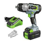 WORKPRO Avvitatore ad Impulsi Senza Fili 20V, 300Nm Avvitatori a Massa Battente con 4,0Ah Batteria, Mandrino da 13 mm (1/2"), Velocità Variabile, Caricatore Rapido, Luce LED