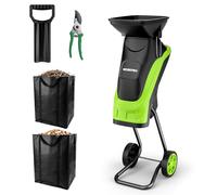 WORKPRO Biotrituratore Elettrico da Giardino 2500W con Forbici da Potatura