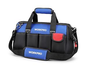 WORKPRO Borsa Porta Utensili per Attrezzi ad Apertura Larga con Base Rigida Anti Umidità 14''