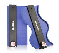 WORKPRO Calibro per Contorni con Blocco (25+25 cm), Set da 2 Pezzi, Duplicatore di Profili Collegabile con Sistema di Bloccaggio, per Copiare Forme Irregolari con Precisione