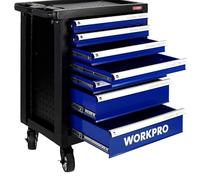 WORKPRO CARRELLO OFFICINA 7 CASSETTI 79 x 49 x 49 METALLO STOCCAGGIO PER UTENSILI E UTENSILI A MANO PER