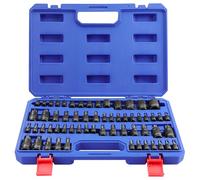 WORKPRO Chiavi a Bussola Torx da 60 Pezzi, 1/4", 3/8", 1/2" Attacco, T6-T70, TT6-TT70, TP8-TP60, E4-E24, con Scatola di Conservazione