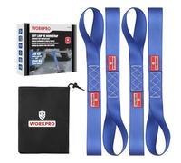 WORKPRO Cinghie di Fissaggio 4PCS, Anello Flessibile 43×4 cm, Poliestere Resistente, Carico di Lavoro 756 kg, Fissaggio Sicuro per Moto, Biciclette, Bagagli, Trasporto e Viaggio