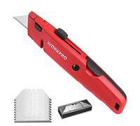 WORKPRO Coltello di Sicurezza, Coltello Retrattile, Coltello Taglierino con 13 Lama SK5 di Ricambio a Cambio Rapido, Rosso