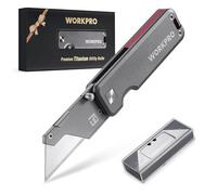 WORKPRO Coltello hobby lavorato CNC in titanio con 10 lame aggiuntive, manico in alluminio