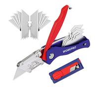 WORKPRO Coltello Taglierino, Professional Cutter con 15 Lame di Ricambio