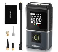 WORKPRO COMPRESSORE d'ARIA SENZA FILI, 2500mAh, 7,2 V, Compressore d'Aria Portatile con 4 Modalità, 150 PSI, Display Digitale Intelligente a LED, SOS per Auto, Moto, Palloni, Biciclette