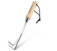 WORKPRO Estirpatore Erbacce Manuale con manico in legno, sarchiatore per erbacce con bordo seghettato, estirpatore erbacce da giardino per rimuovere muschio ed erbacce
